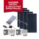 [KIT2BDM600POLI] Kit Solar para Interconexión de 1.1 kW de Potencia, 220 Vca con Micro Inversores y Paneles Policristalinos.